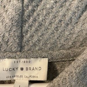 Grey waffle cowl neck tunic